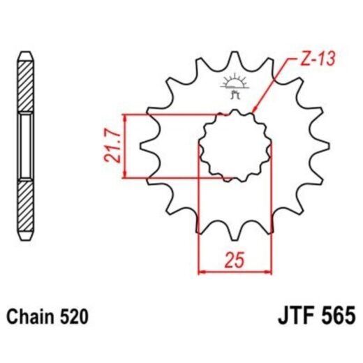 Piñón delantero JT SPROCKETS 520 acero Nfr 5 14 Teeth