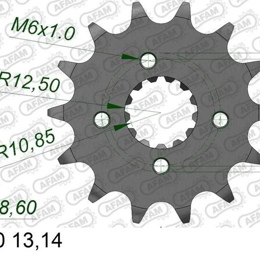 AFAM FR SPROC 520 STEEL ST 100500, 13