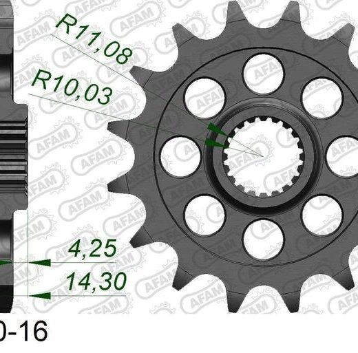 AFAM FR SPROC 520 STEEL ST 166300, 16