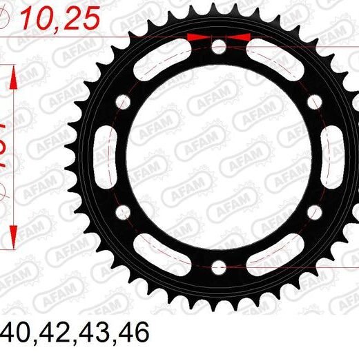 AFAM RR SPROC 530 STEEL ST 10616,