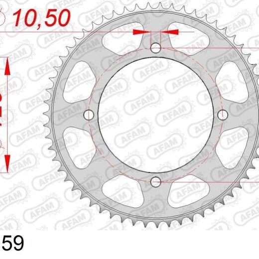 AFAM RR SPROC 428 STEEL ST 12221,