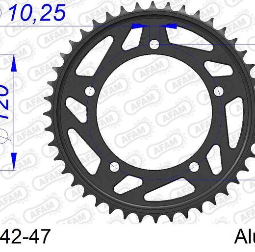Corona trasera AFAM 525 aluminio UL HA 15604