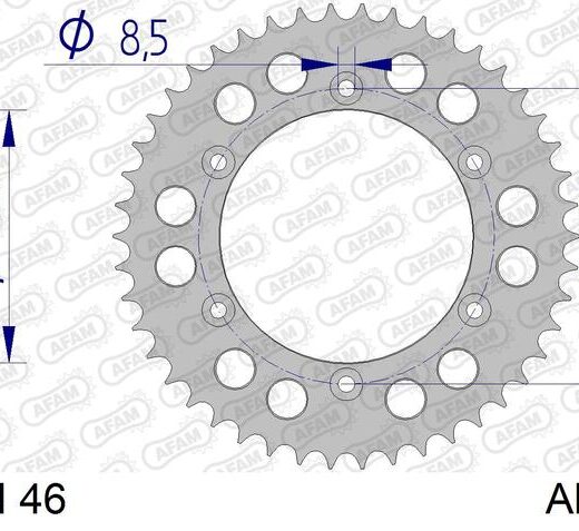 Corona AFAM aluminio 36400 - Paso 520