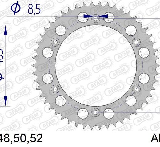 Corona trasera AFAM 520 aluminio UL HA 72303