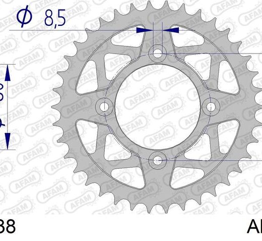 Corona trasera AFAM 520 aluminio UL HA 93319