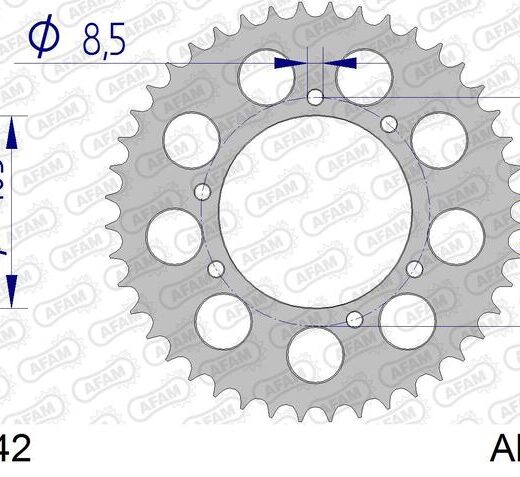 Corona trasera AFAM 520 aluminio UL HA 93323