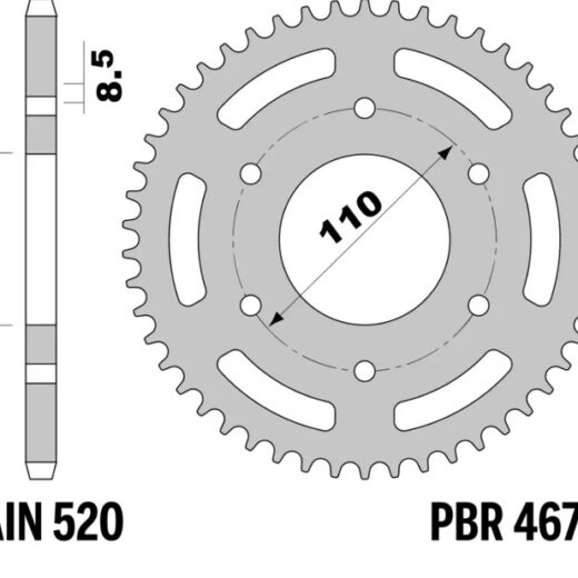 Corona PBR aluminio ultra-light anodizado 4675 - 520