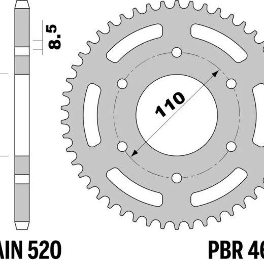 Corona PBR aluminio ultra-light anodizado 4675 - 520