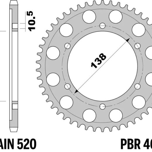 Corona PBR acero C45 estándar 4686 - 520