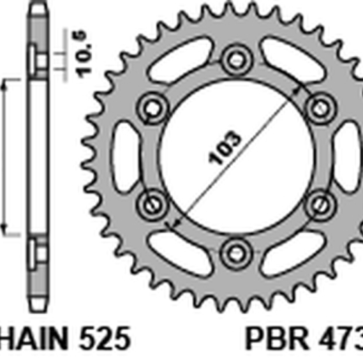 PBR RR SPROC 525 STEEL ST 4731,