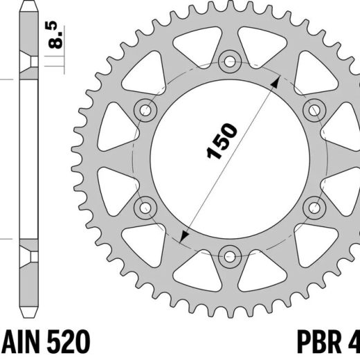 Corona PBR aluminio ultra-light 489 - 520