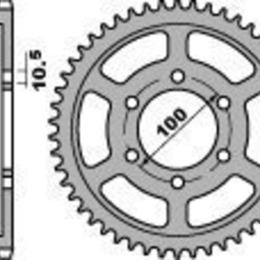 Corona PBR acero C45 estándar 825 - 530