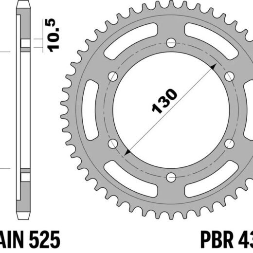 PBR RR SPROC 525 STEEL ST 4385,