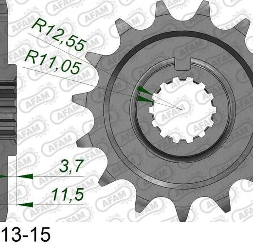 AFAM FR SPROC 520 STEEL ST 43304, 14