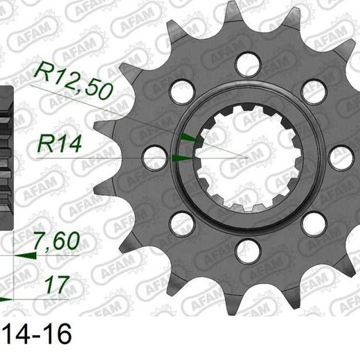 AFAM FR SPROC 520 STEEL ST 52902, 14