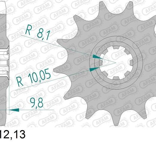 AFAM FR SPROC 520 STEEL ST 64300, 12