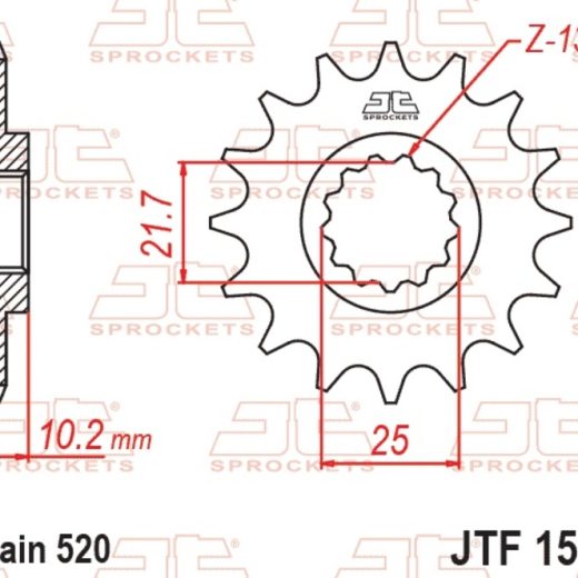 Piñón JT SPROCKETS acero estándar 1503 - Paso 525