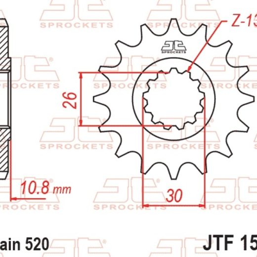 Piñón JT SPROCKETS acero estándar 1579 - Paso 520