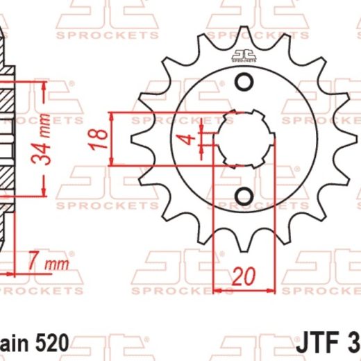 Piñón JT SPROCKETS acero estándar 329 - Paso 520