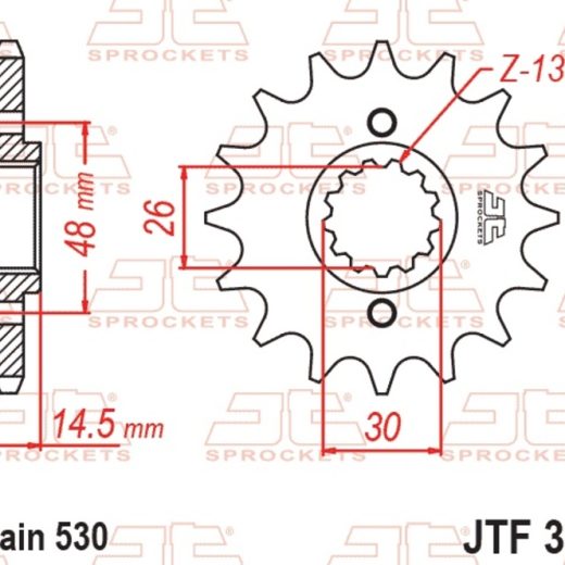 Piñón JT SPROCKETS acero estándar 339 - Paso 530