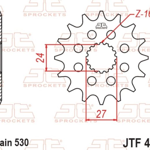 Piñón JT SPROCKETS acero estándar 423 - Paso 530