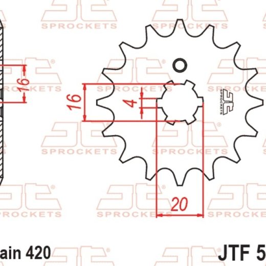Piñón JT SPROCKETS acero estándar 546 - Paso 420