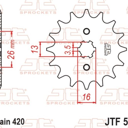 Piñón JT SPROCKETS acero estándar 563 - Paso 420