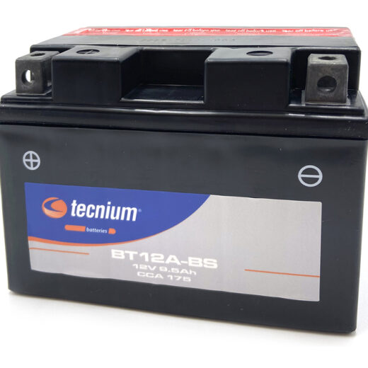 Batería TECNIUM BT12A-BS sin mantenimiento con pack de electrolito