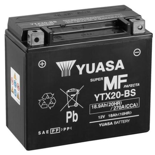 Batería YUASA YTX20-BS Combipack (con electrolito)