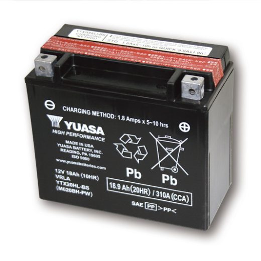 Batería YUASA YTX20HL-BS Combipack (con electrolito)