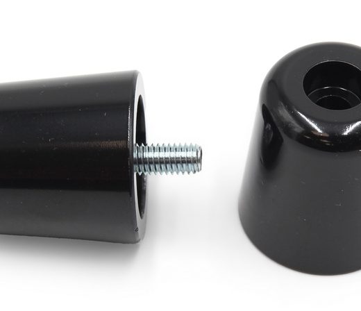 Contrapesos de manillar V PARTS Aluminio Piaggio Negro