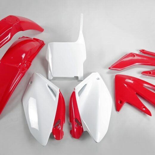 Kit UFO Plastic Oem Color Rojo Blanco Honda CRF250R