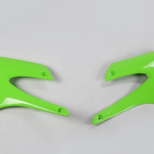 Plásticos laterales de radiador UFO Kawasaki verde KA03717-026