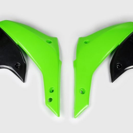 Plásticos laterales de radiador UFO Kawasaki verde KA03789-026