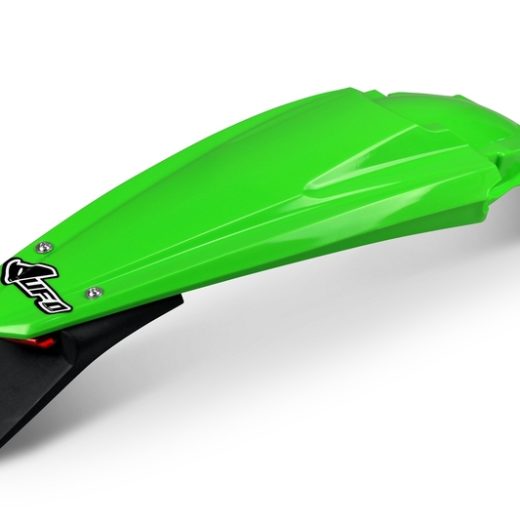 Guardabarros trasero con piloto LED UFO Kawasaki verde