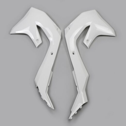Plásticos laterales de radiador UFO blanco Kawasaki KX450