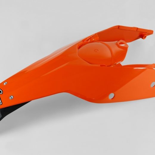 Guardabarros trasero con paneles laterales y piloto LED UFO KTM naranja KT03097-127