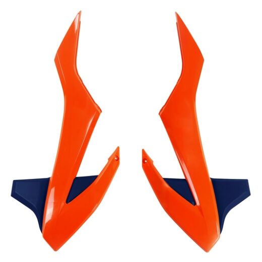 Plásticos laterales de radiador UFO naranja neon/azul KTM SX85