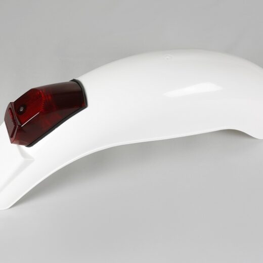 Guardabarros trasero universal UFO enduro con luz 50cc-80cc-125cc (1975-1979) blanco ME08025-W