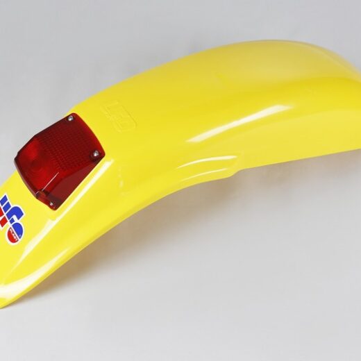Guardabarros trasero universal UFO enduro con luz 125cc-250cc-500cc (1983-1993) amarillo ME08027-D