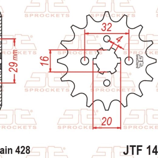 Piñón JT 1425 con 13 dientes