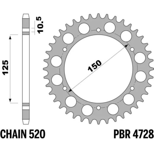 Corona PBR acero C45 estándar 4728 - 520