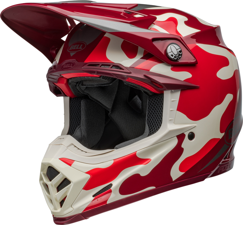 Casco BELL MOTO9S Flex Mechant Rojo