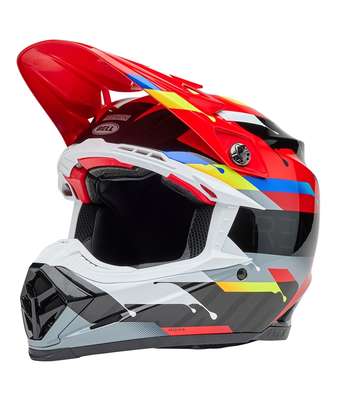 Casco BELL MOTO9S Flex RN Nova Rojo