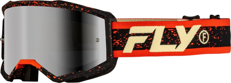 Gafas FLY RACING Zone - Negro / Rojo / Crema - Lente Silver Mirror / Ahumado