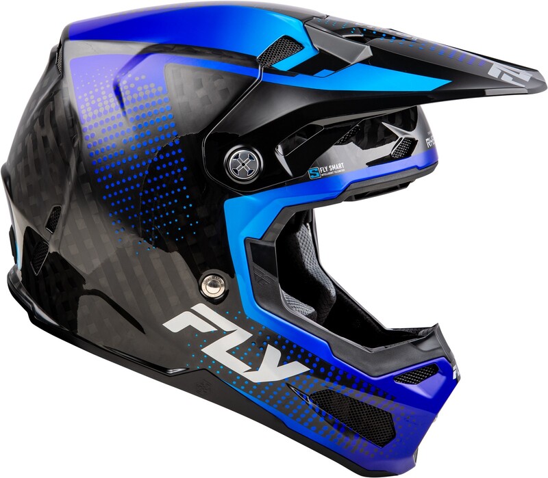 Casco FLY RACING Formula S Carbon Protocol - Carbono negro / Azul - Imagen 4