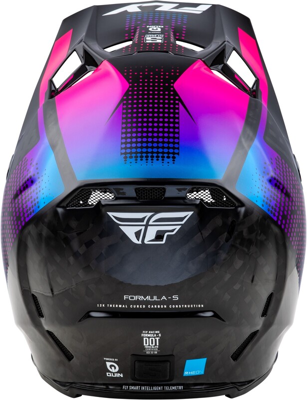 Casco FLY RACING Formula S Carbon Protocol - Carbono negro / Azul / Rosa - Imagen 2