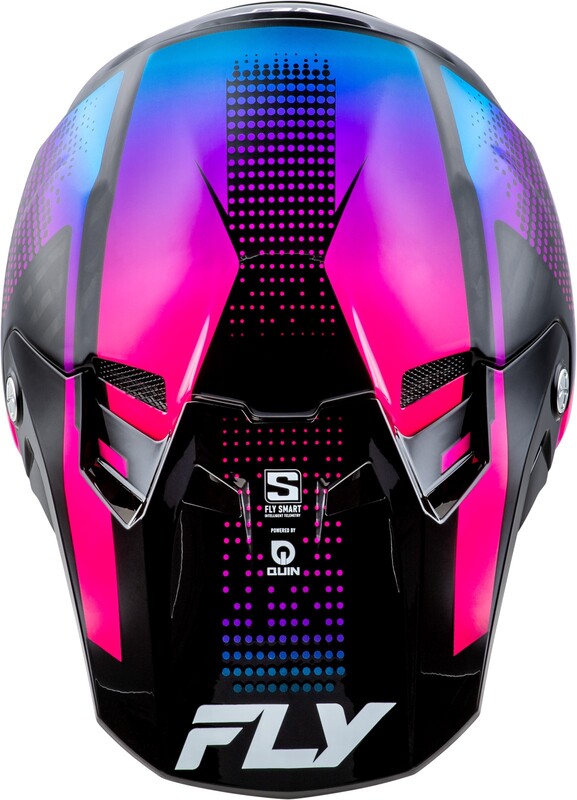 Casco FLY RACING Formula S Carbon Protocol - Carbono negro / Azul / Rosa - Imagen 3