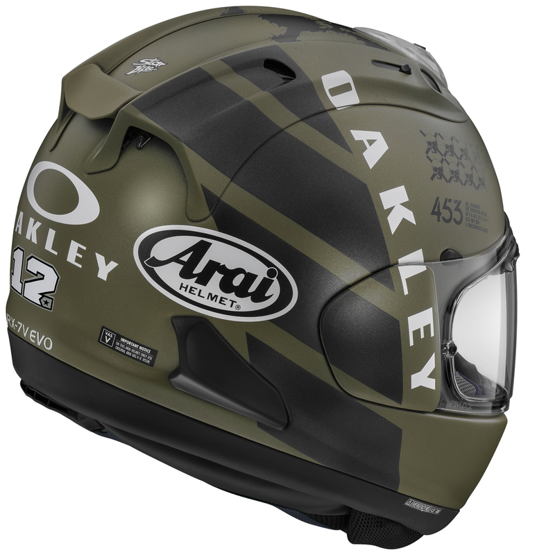 Casco ARAI RX-7V EVO Maverick Oakley - Replica - Imagen 2