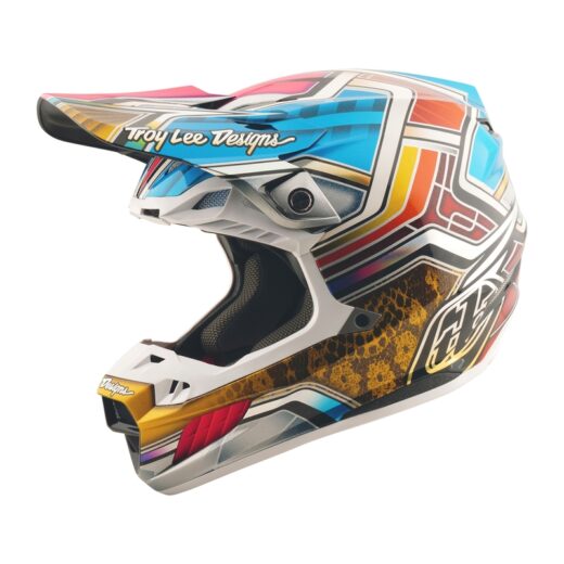 Casco TROY LEE DESIGNS Tld SE5 Carbono Lowrider Plata